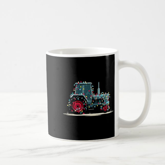 Caneca De Café Funny Tractor Christmas Graphics Lights Lover Farm (Direita)