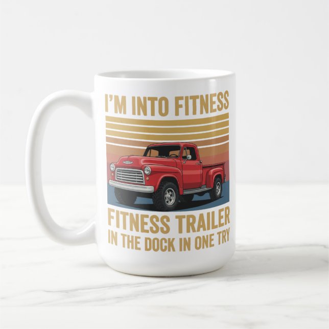 Caneca De Café Funny Trucker Pun Fitness Whole Trailer in The Doc (Esquerda)