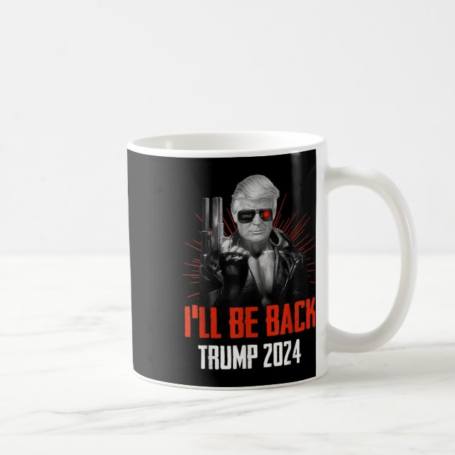 Caneca De Café Funny Trump 2024 45 47 Trumpinator Voltará (Direita)