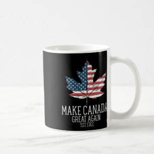 Caneca De Café Funny Trump American Flag Torne o Canadá Excelente