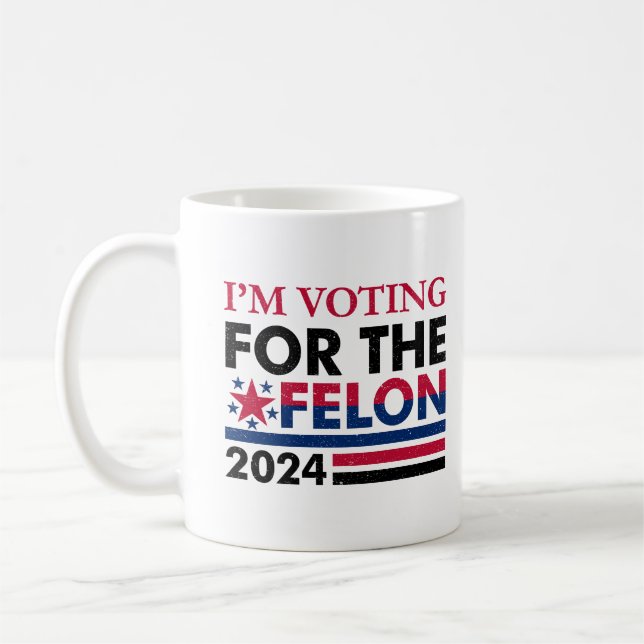 Caneca De Café Funny Trump Felon (Esquerda)