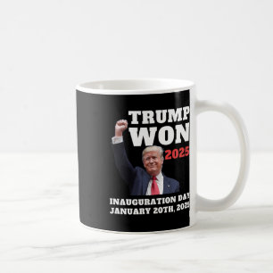 Caneca De Café Funny Trump Ganhou 2025 Dia de Inauguração Equipe