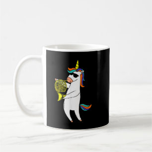 Caneca De Café Funny Unicorn Vestindo Óculos Solares Jogando Ho F