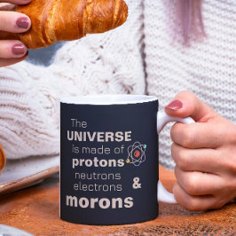 Caneca De Café Funny Universe Neutrons Elétrons Morons