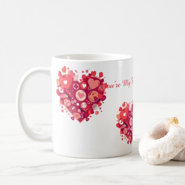 Caneca De Café Funny Valentine Gift for Couple (Com Donut)