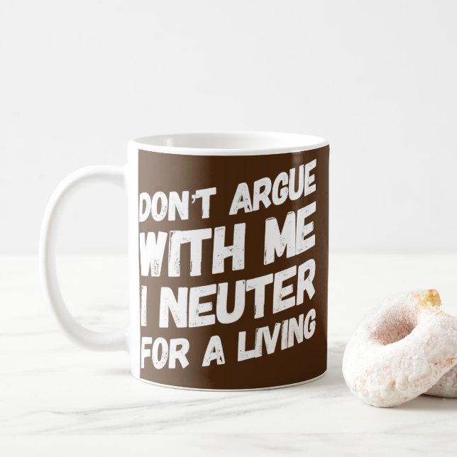 Caneca De Café Funny Veterinarian Vet Animal Dog Doctor (Com Donut)
