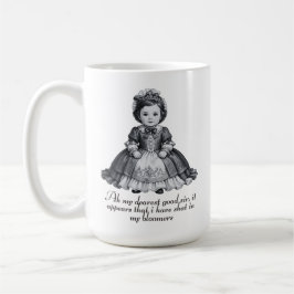 Caneca De Café Funny Victorian Baby Girl Print Humorous Nursery