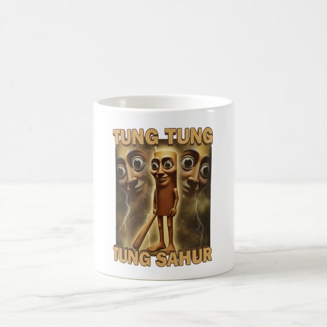 Caneca De Café Funny Viral-Style Cartoon | Meme Aesthetic Art (Centro)