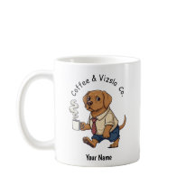 Funny Vizsla Dog Business Suit Coffee