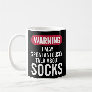 Caneca De Café Funny Warning I May Spontaneously Talk About Socks