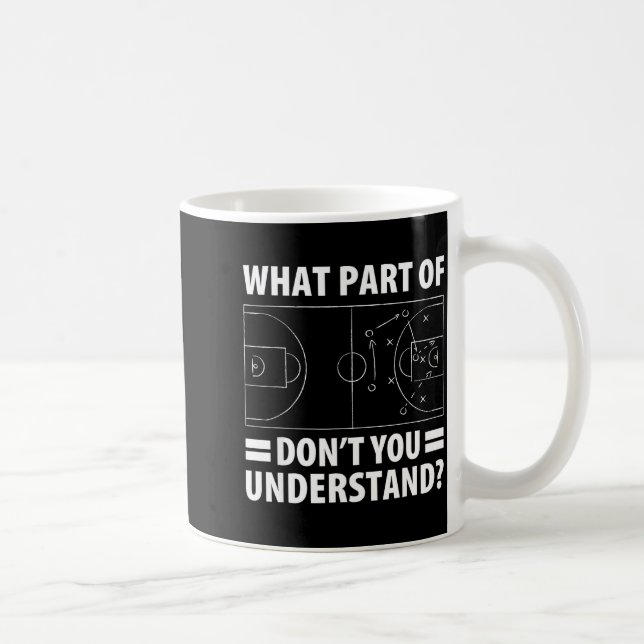 Caneca De Café Funny What Part Of Basketball Don't You Understand (Direita)