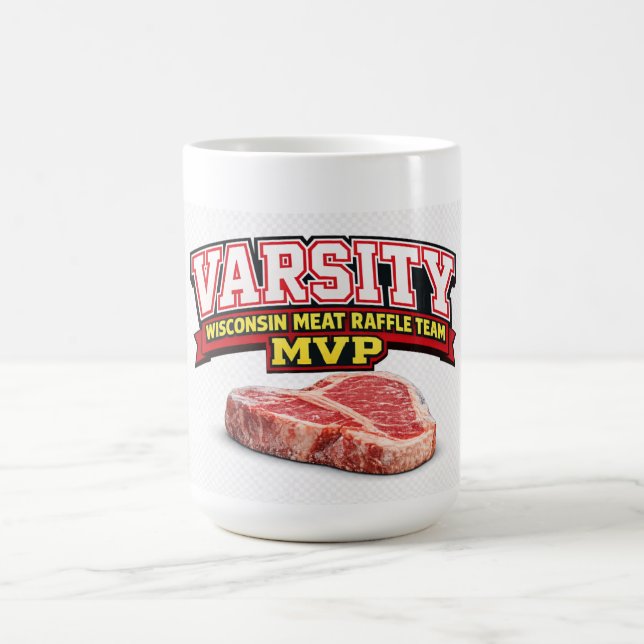 Caneca De Café Funny Wisconsin Meat Raffle Varsity Team MVP  (Centro)