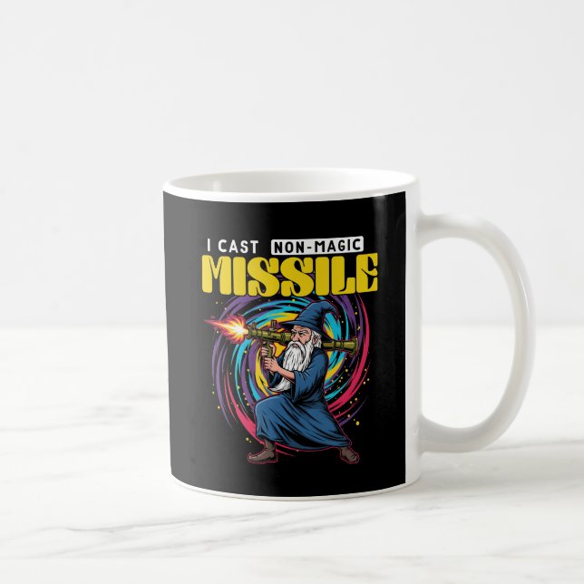 Caneca De Café Funny Wizard with Rocket Launcher Mug (Direita)