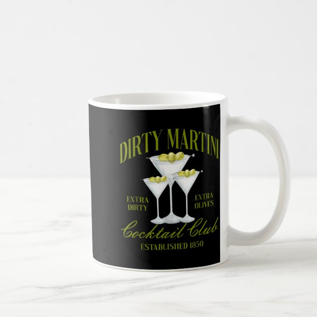 Caneca De Café Funny Womens Dirty Martini Social Club Drinking Ta (Direita)
