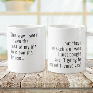 Caneca De Café Funny Yarn Crochet