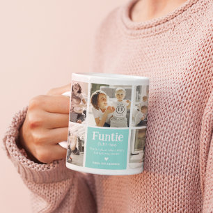 Caneca De Café Funtie Photo Collage Definition Cute Modern Auntie