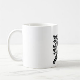 Caneca De Café Fusão da Natureza Tech Minimalista Linha de Ramal