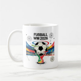 Caneca De Café Futebol 2026 ⚽ – Design de Fã de Futebol Global