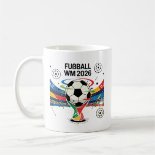 Caneca De Café Futebol 2026 ⚽ – Design de Fã de Futebol Global