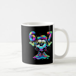 Caneca De Café Futebol 6 7 Meme Óculos de Sol Vibrações Legais Co