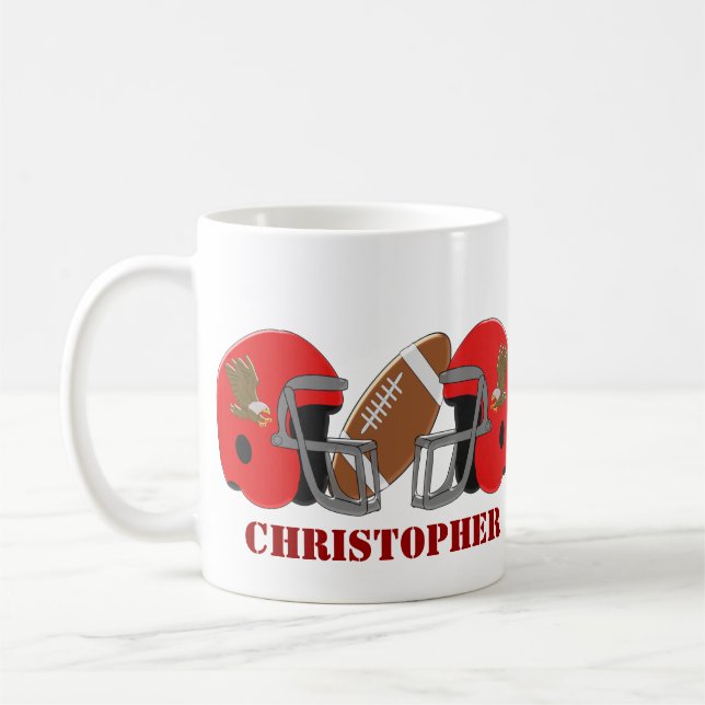 Caneca De Café Futebol americano apenas adiciona nome (Esquerda)