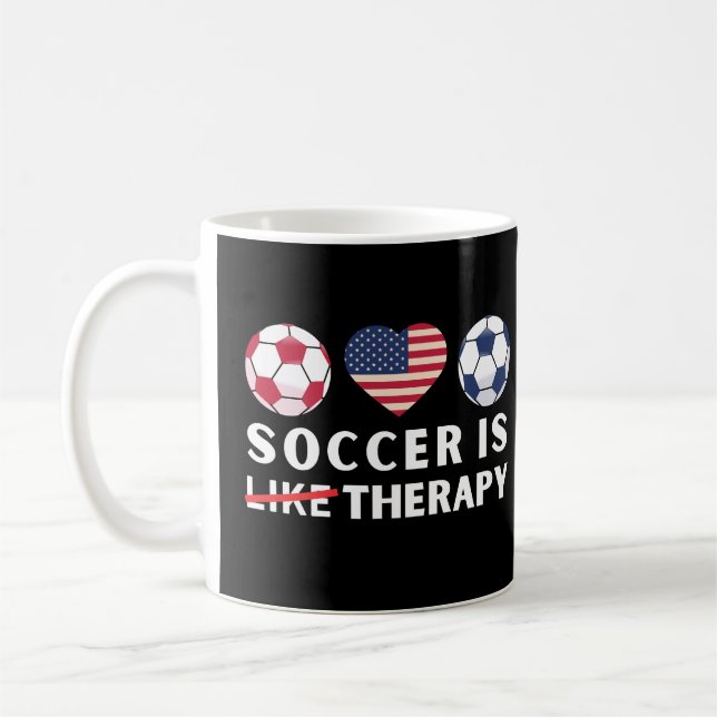 Caneca De Café Futebol Americano de Bandeira é como terapia (Esquerda)