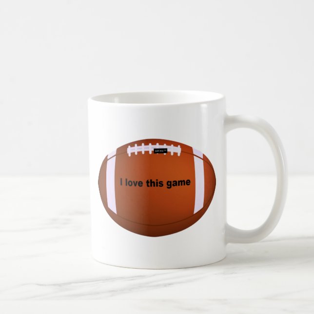 Caneca De Café Futebol Americano: Eu Amo Este Jogo (Direita)
