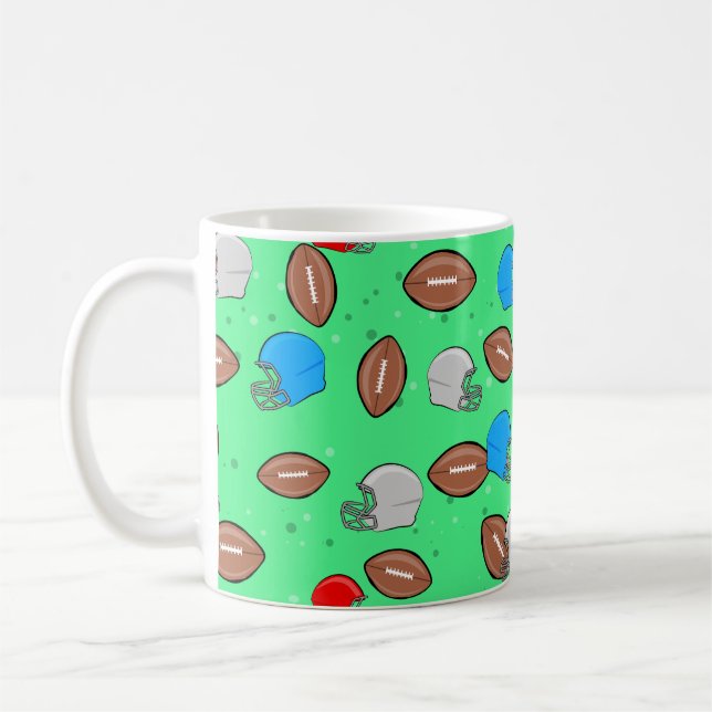 Caneca De Café Futebol Americano - Helmet & Ball - Padrão Ininter (Esquerda)