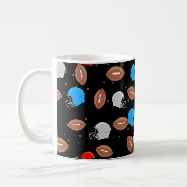 Caneca De Café Futebol Americano - Helmet & Ball - Padrão Ininter (Esquerda)