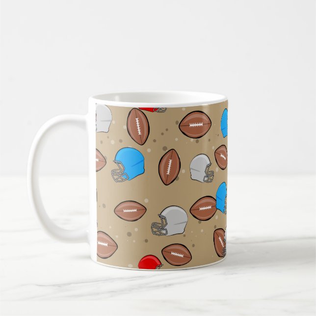 Caneca De Café Futebol Americano - Helmet & Ball - Padrão Ininter (Esquerda)