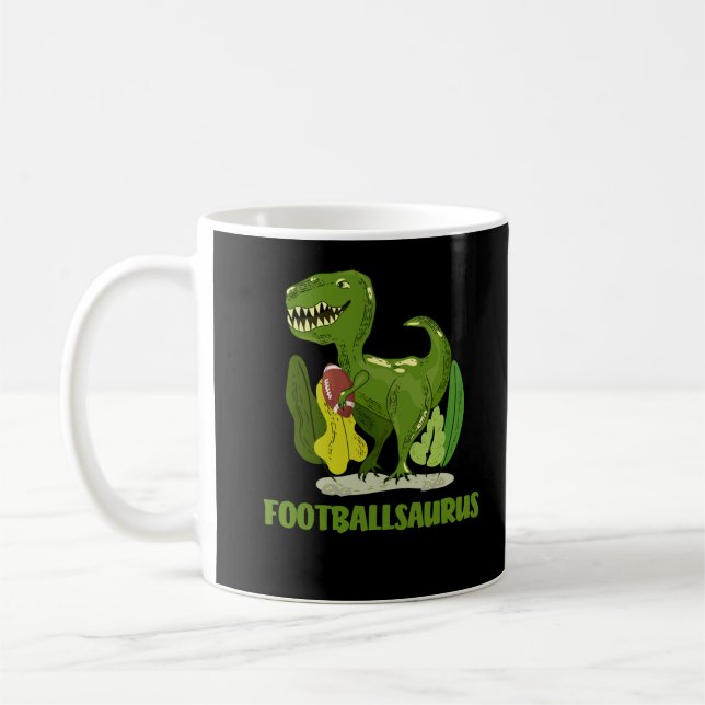 Caneca De Café Futebol americano jogando Trex Funny Dino Sport (Esquerda)