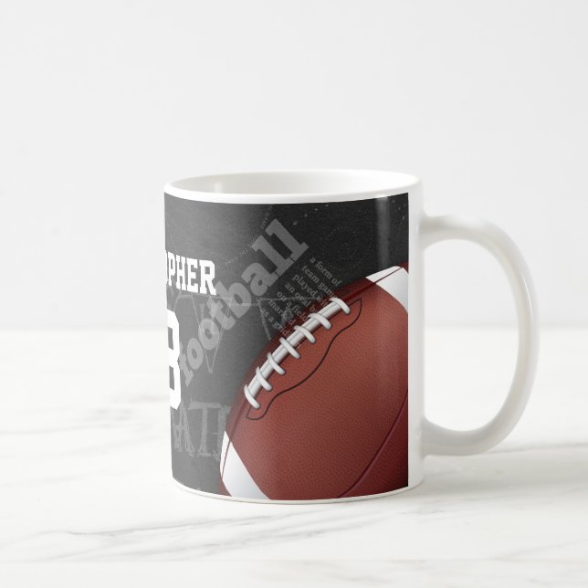 Caneca De Café Futebol americano personalizado do quadro (Direita)