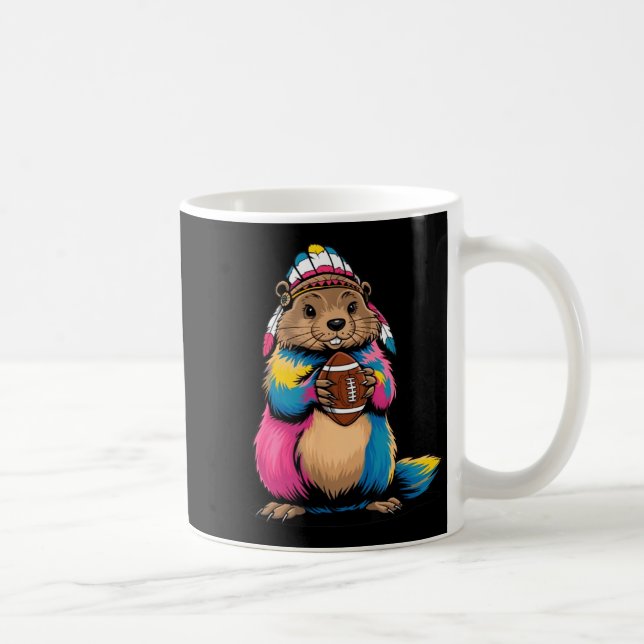 Caneca De Café Futebol com tingimento de amarra Groundhog Dia Fel (Direita)