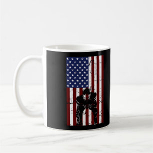 Caneca De Café Futebol de D-Line ofensivo Pittsburgh Lineman Amer