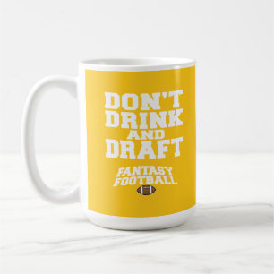Caneca De Café Futebol de fantasia não bebe e rascunha - amarelo