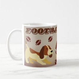 Caneca De Café Futebol divertido Cachorro marrom esportes de cach