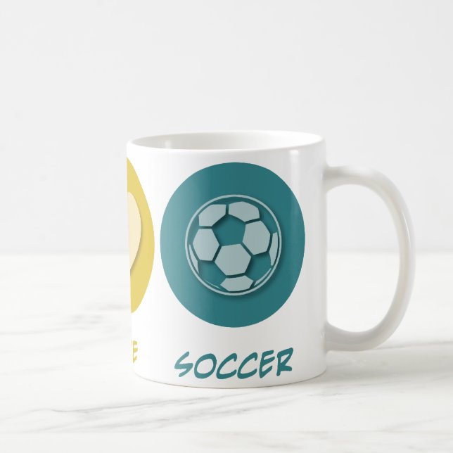 Caneca De Café Futebol do amor da paz (Direita)