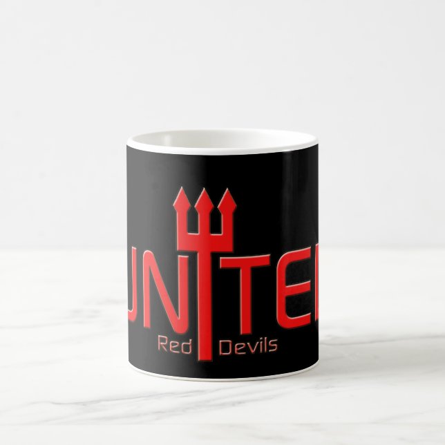 Caneca De Café Futebol dos Red Devils vermelho e preto (Centro)