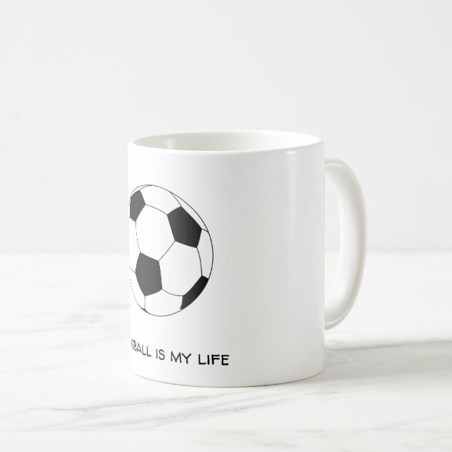 Caneca De Café Futebol é minha vida (Frente Esquerda)