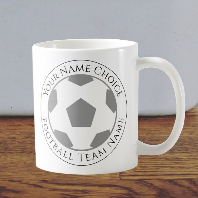 Caneca De Café Futebol Fan Name e Futebol Club (Criador carregado)
