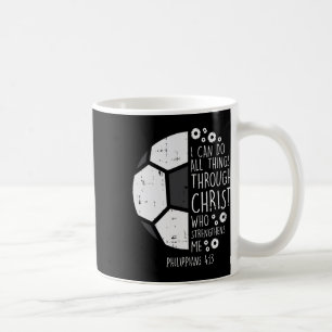 Caneca De Café Futebol Footbyl Eu Posso Fazer Coisas Bíblia Deus