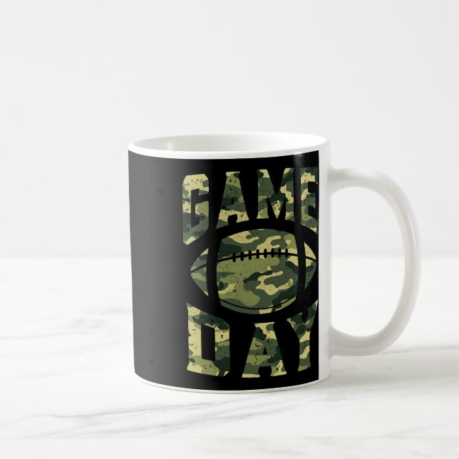 Caneca De Café Futebol Gameday Game Day Camo Flag Usa Patriótica (Direita)