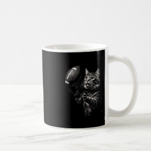 Caneca De Café Futebol Gato Engraçado Americano Futebol Kitten Wo