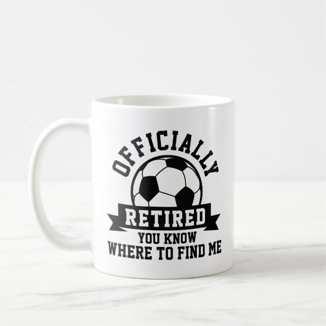 Caneca De Café Futebol oficialmente aposentado (Esquerda)