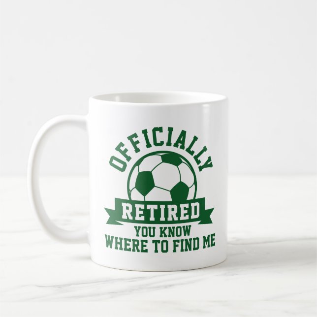 Caneca De Café Futebol oficialmente aposentado (Esquerda)