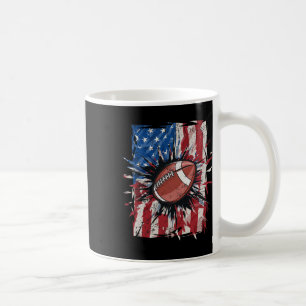 Caneca De Café Futebol Patriótico 4 De Julho Homens EUA Bandeira