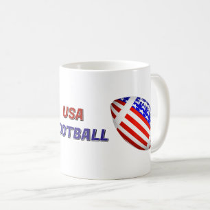 Caneca De Café Futebol Patriótico dos EUA