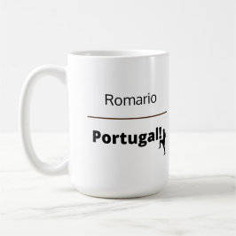 Caneca De Café Futebol Portugal, personalizável