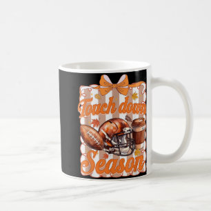 Caneca De Café Futebol Touchdown Season, Fall Football Coquette,