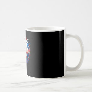 Caneca De Café Futebol Vermelho Branco E Azul Ll Patriótico Quatr